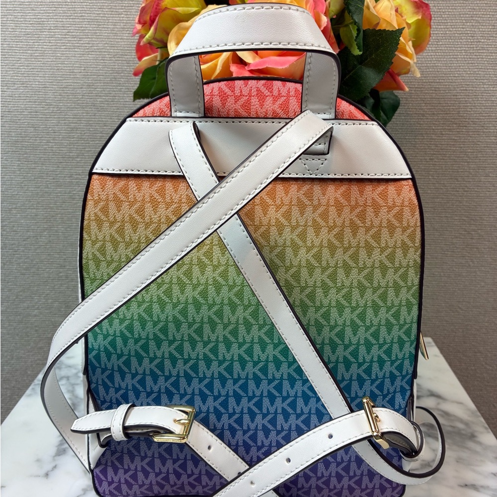 NWT Michael Kors Rainbow Pride Medium Jaycee Backpack - MSRP $498 - Picture 5 of 7